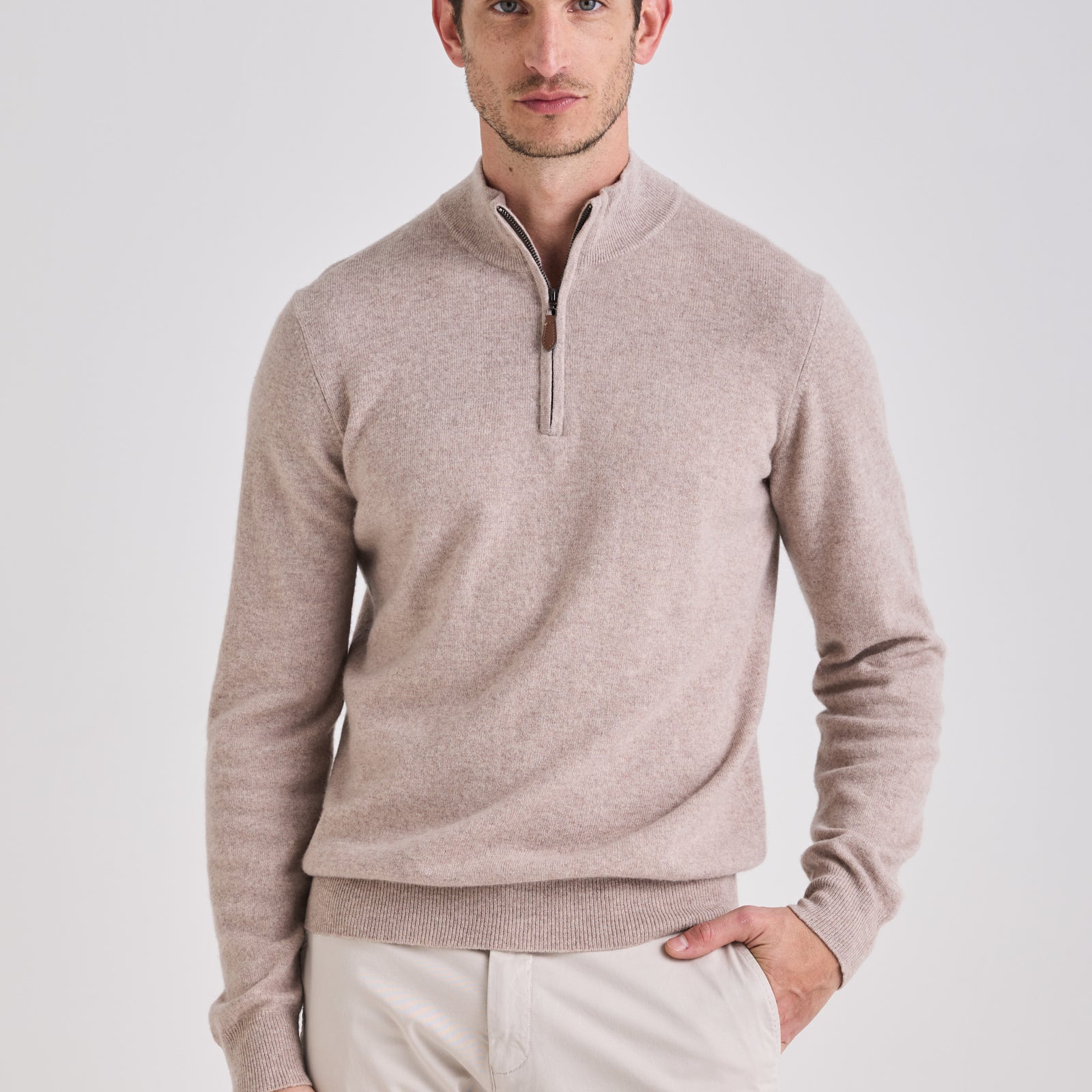 Cashmere Heritage Quarter-Zip Sweater