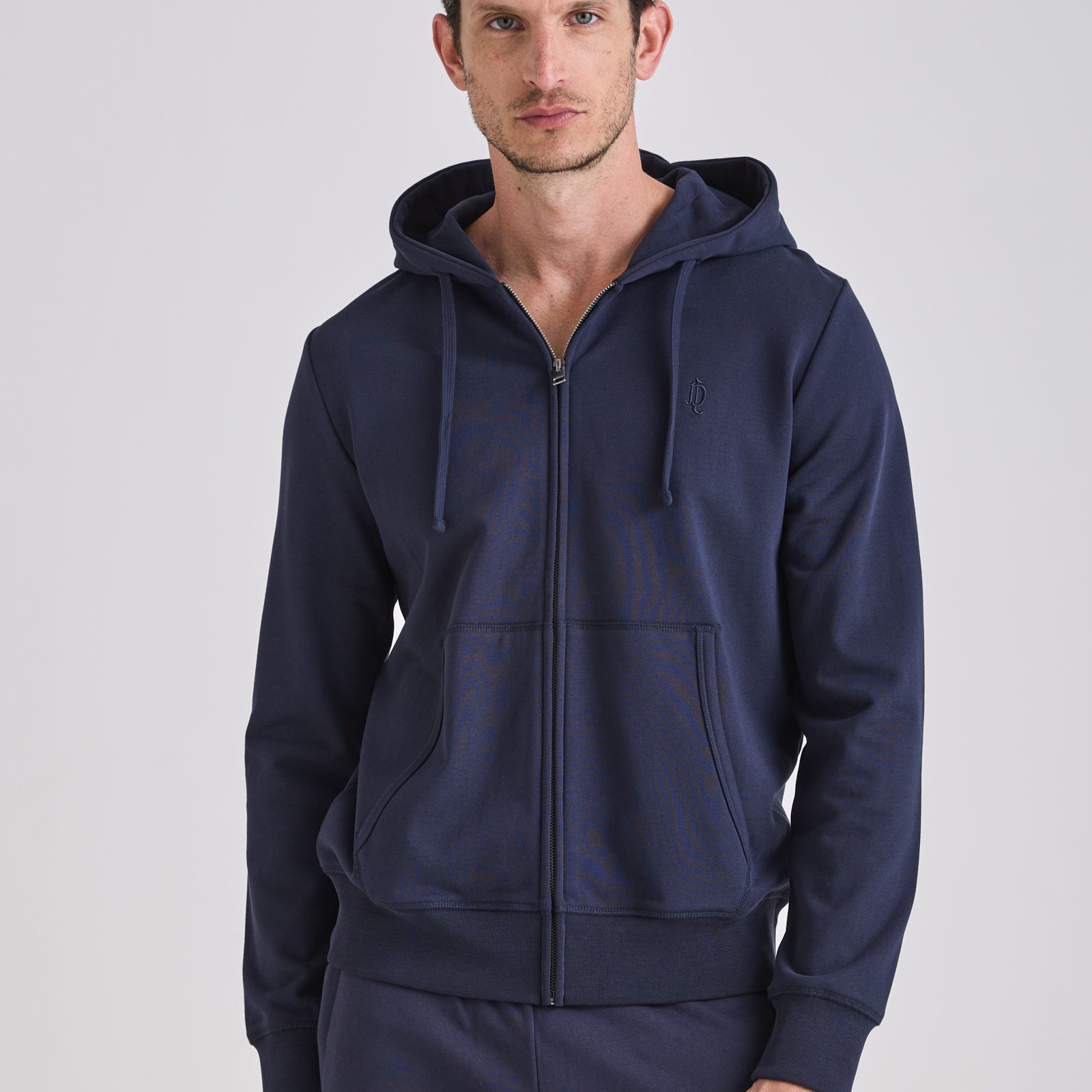 Sudadera con cremallera completa y felpa francesa