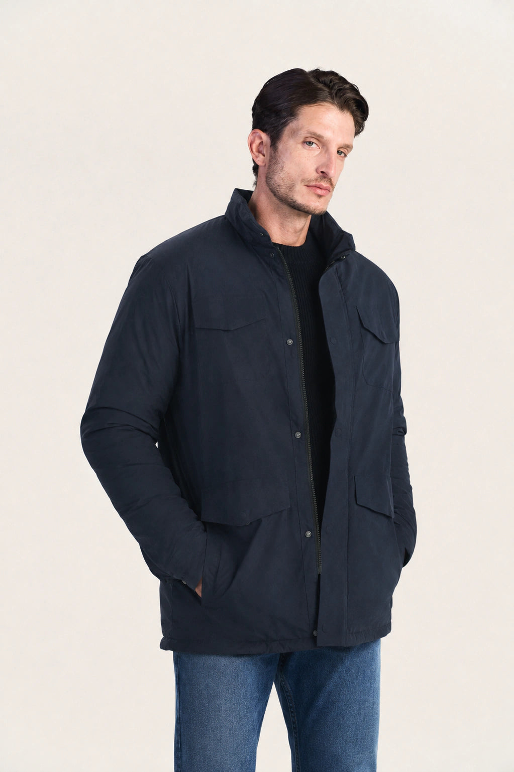 Water-Repellent Jacket - Dark Navy