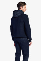 Fisherman's Rib Hybrid Jacket with Nylon Hood - Dark Navy