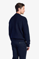 Wool-Blend Cable-Knit Sweater - Dark Navy