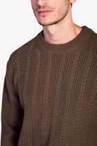 Wool-Blend Cable-Knit Sweater - Mink