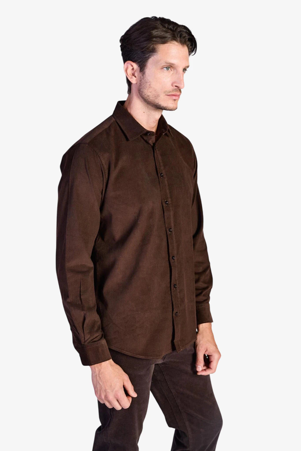 Cotton Corduroy Shirt - Coffee