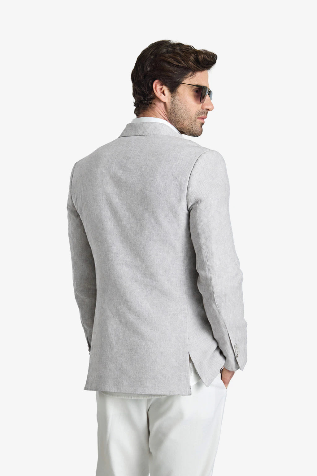 Pure Linen Sport Coat - Light Gray