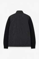 Hybrid Jacket with Knit Sleeves - Black