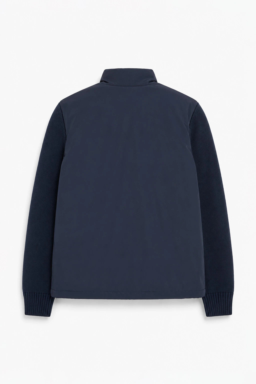 Hybrid Jacket with Knit Sleeves - Dark Navy