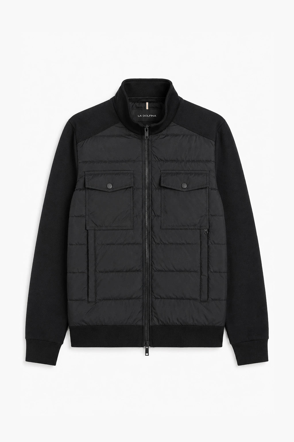 Technical Interlock Hybrid Jacket - Black