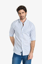 Pure Cotton Striped Shirt - White