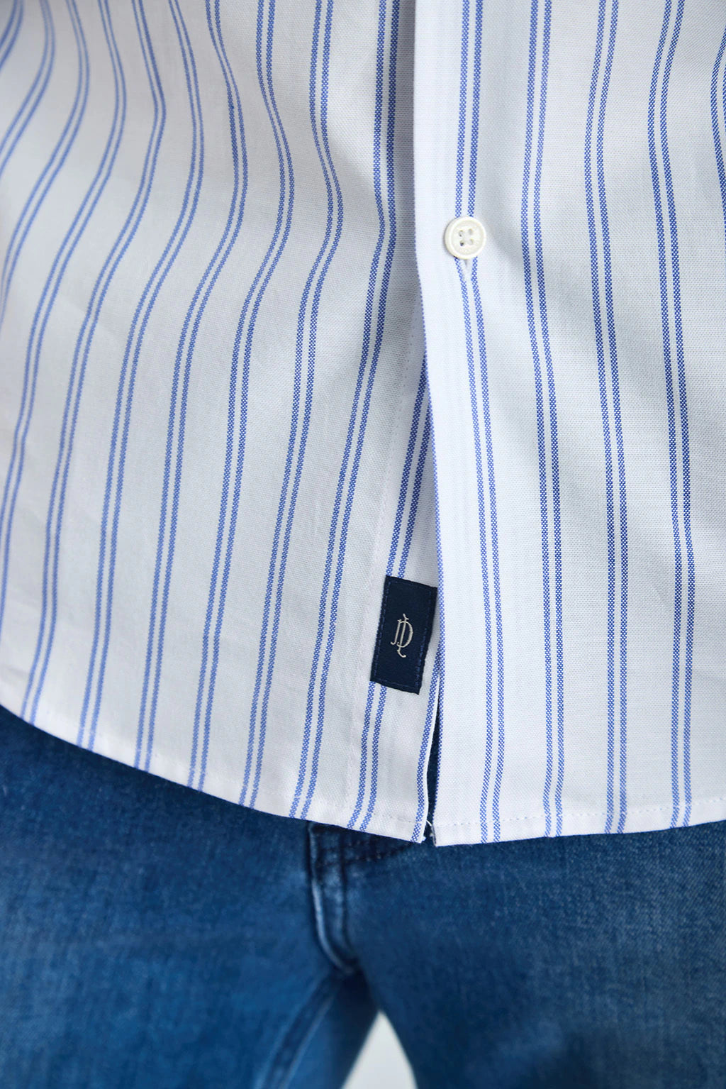Pure Cotton Striped Shirt - White