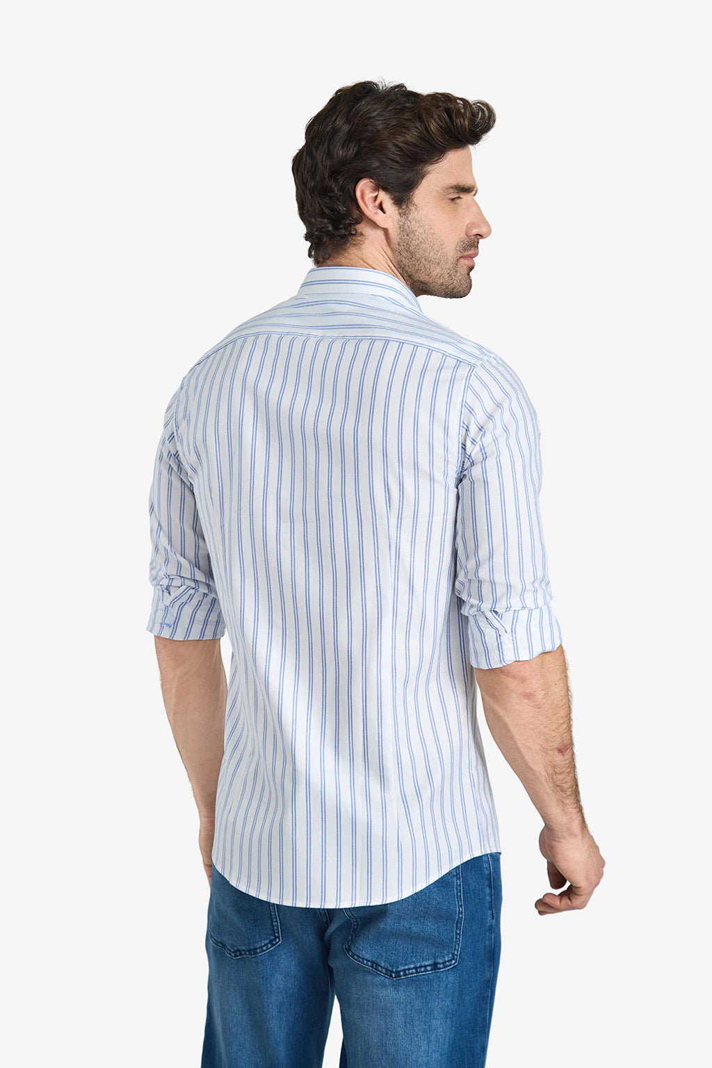 Pure Cotton Striped Shirt - White