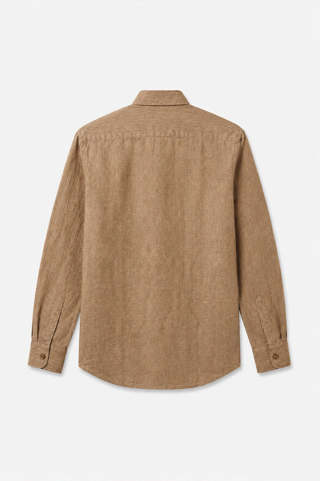 Garment-Dyed Pure Linen Shirt - Greige