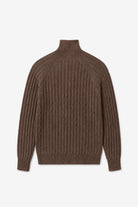 Wool-Blend Button-Neck Sweater - Mink