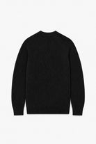 Cotton Fisherman's Rib Crewneck Sweater - Black