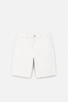 Linen-Cotton Bermuda Shorts - White