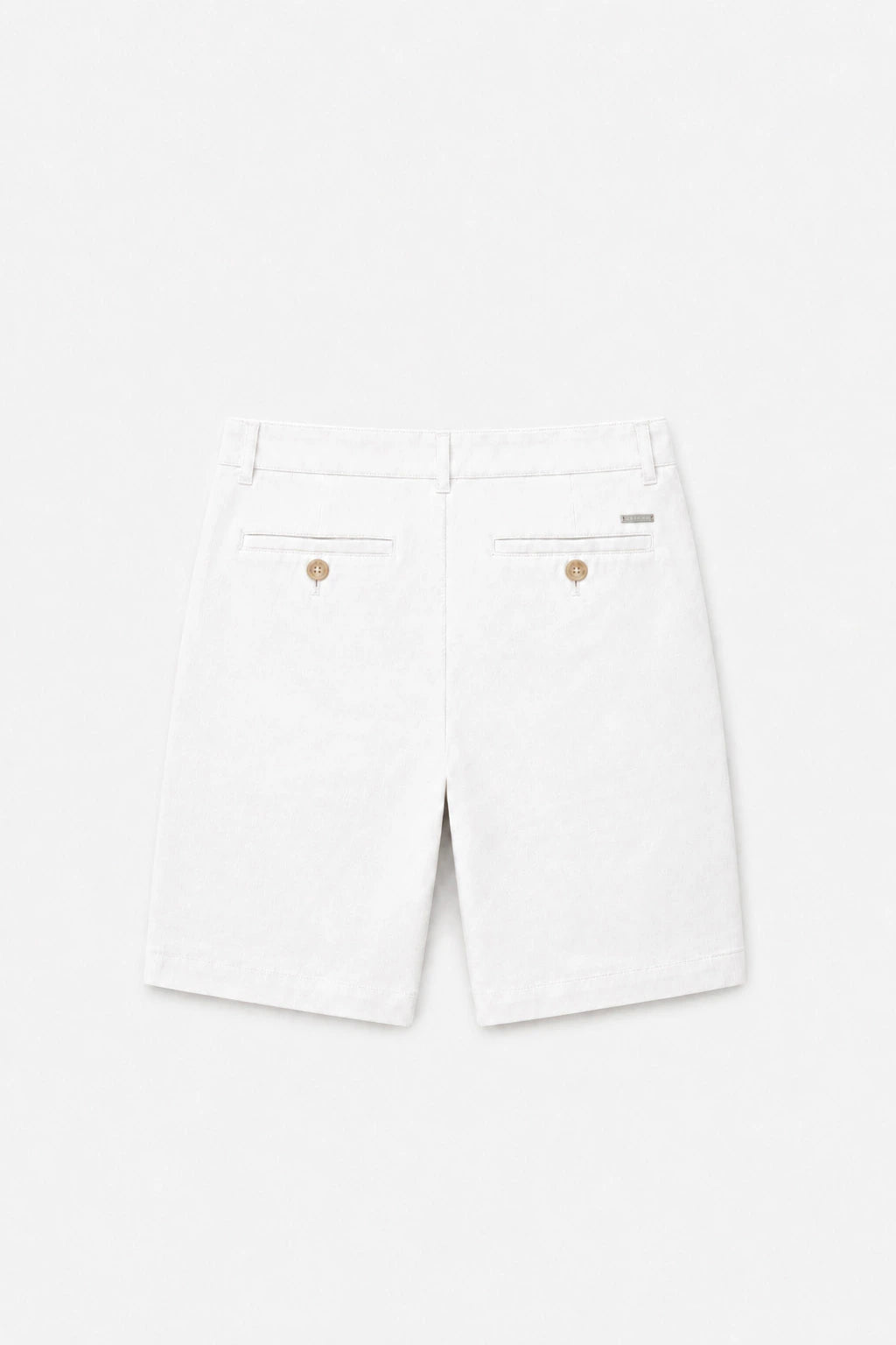 Linen-Cotton Bermuda Shorts - White