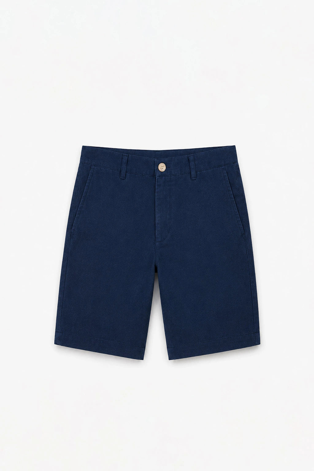 Linen-Cotton Bermuda Shorts - Dark Navy