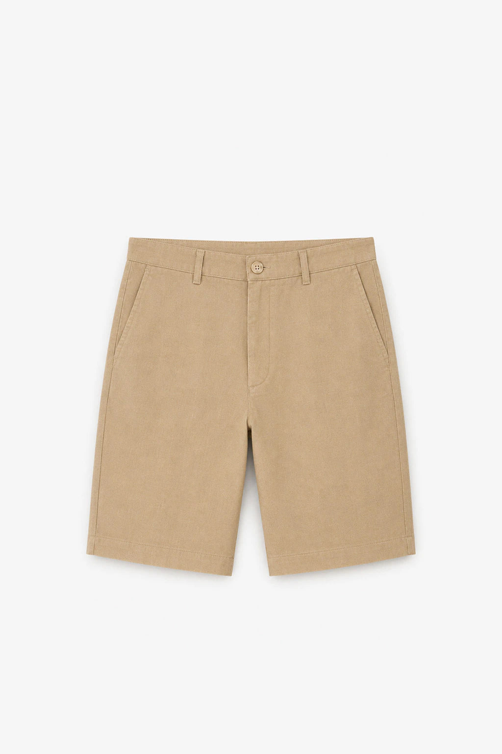 Linen-Cotton Bermuda Shorts - Greige