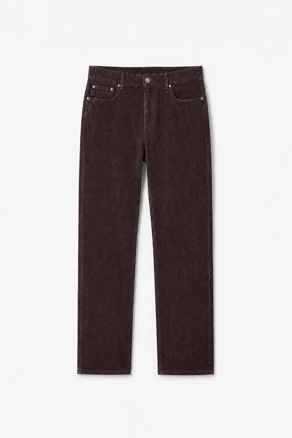Straight-Leg Five-Pocket Corduroy Pants - Coffee
