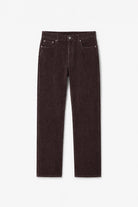 Straight-Leg Five-Pocket Corduroy Pants - Coffee
