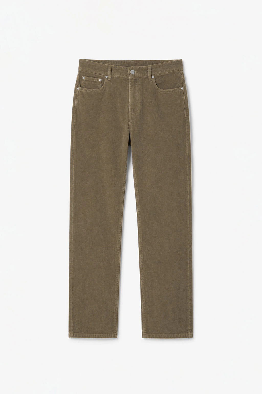 Straight-Leg Five-Pocket Corduroy Pants - B. Green