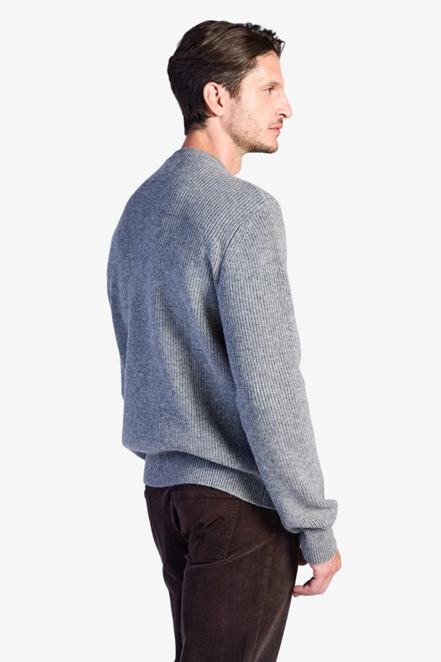 Wool-Blend Cable-Knit Sweater - Medium Gray