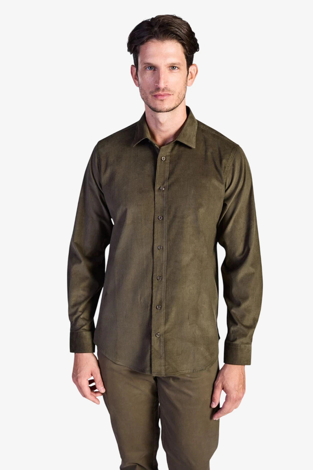 Cotton Corduroy Shirt - B. Green