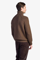 Wool-Blend Button-Neck Sweater - Mink
