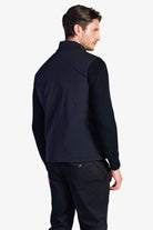 Hybrid Jacket with Knit Sleeves - Black
