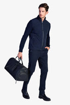 Hybrid Jacket with Knit Sleeves - Dark Navy